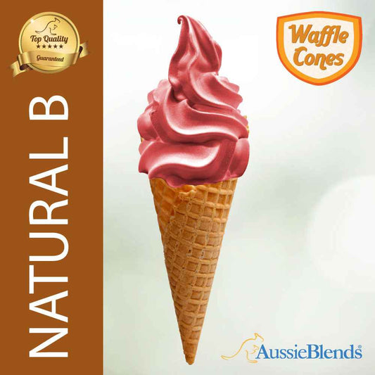 Waffle Ice Cream Cone Natural B size, Vegan