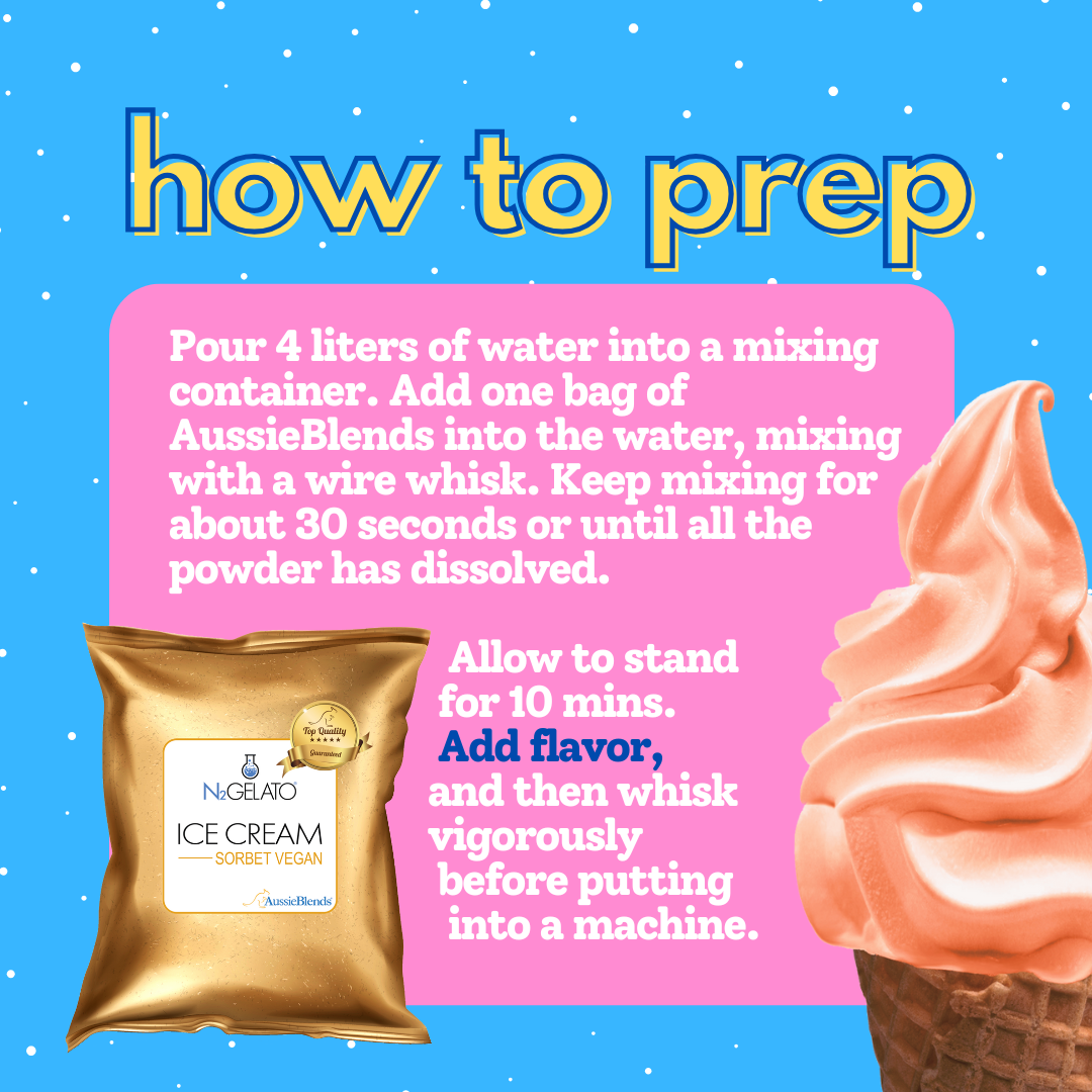 Ice Cream Mix Sorbet Vegan - AussieBlends