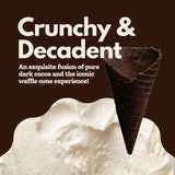 Waffle Ice Cream Cone Black Cocoa D size, Vegan