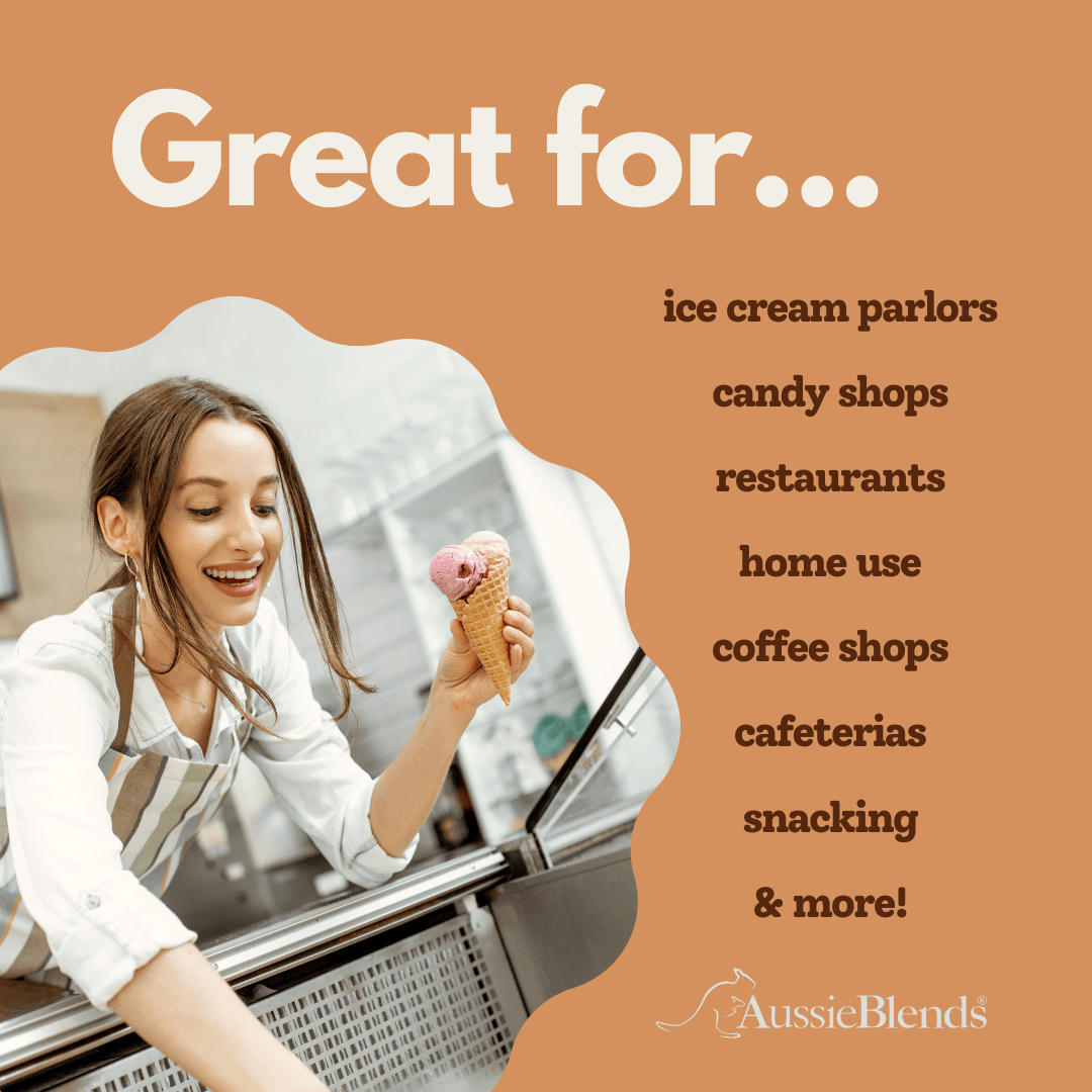 AussieBlends physical Waffle Ice Cream Cone Natural B size, Vegan