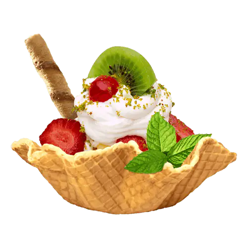 AussieBlends physical Waffle Vegan Ice Cream Basket - AussieBlends