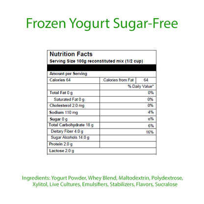 Frozen Yogurt Mix - Sugar-Free