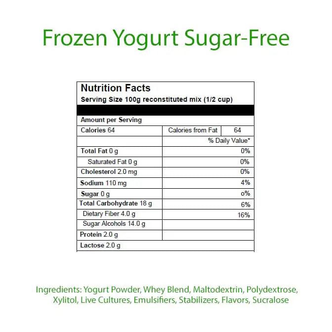 AussieBlends physical Frozen Yogurt Mix - Sugar-Free