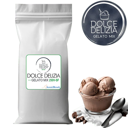 AussieBlends physical Gelato Mix Dolce Delizia Vegan, Sugar Free 250V-SF
