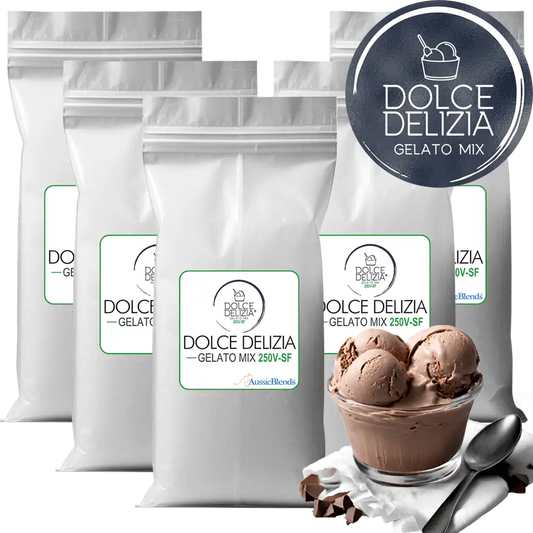 AussieBlends physical Gelato Mix Dolce Delizia Vegan, Sugar Free 250V-SF