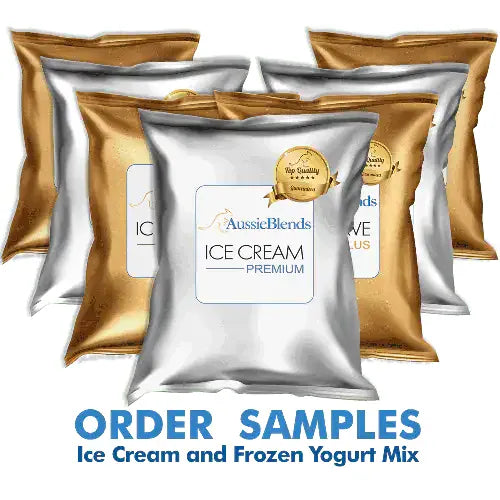 AussieBlends physical Ice Cream Mix and Frozen Yogurt Samples - AussieBlends