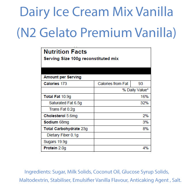 Soft Serve Ice Cream Mix Premium Vanilla - AussieBlends