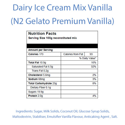 Soft Serve Ice Cream Mix Premium Vanilla - AussieBlends