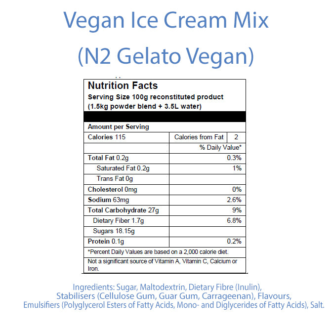 Vegan Soft Serve Mix: For Ice Cream, Rolled Ice Cream, Gelato and liquid Nitrogen - By AussieBlends