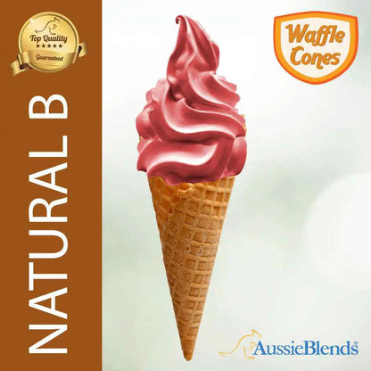 AussieBlends physical Waffle Ice Cream Cone Natural B size, Vegan
