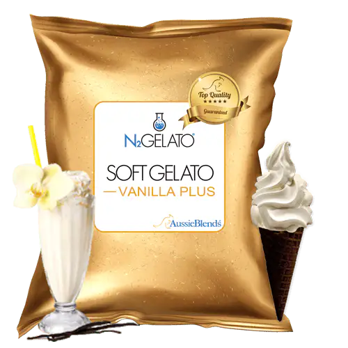 AussieBlends physical Soft Serve Vanilla Mix Plus - AussieBlends
