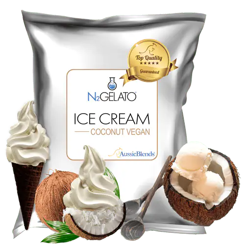 AussieBlends physical Ice Cream Mix Coconut Vegan - AussieBlends