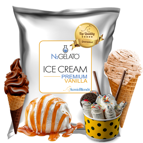 Premium Vanilla Ice Cream Soft Serve Mix - N2Gelato® Experience Blissful Madagascar Vanilla Elegance!