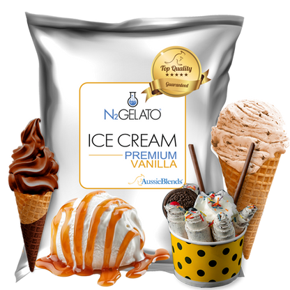 Premium Vanilla Ice Cream Soft Serve Mix - N2Gelato® Experience Blissful Madagascar Vanilla Elegance!