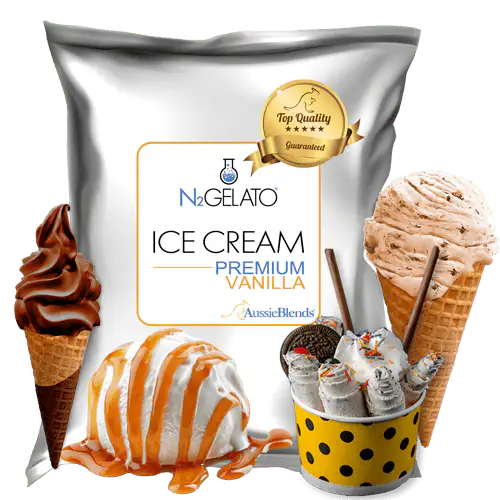 AussieBlends physical Soft Serve Ice Cream Mix Premium Vanilla - AussieBlends