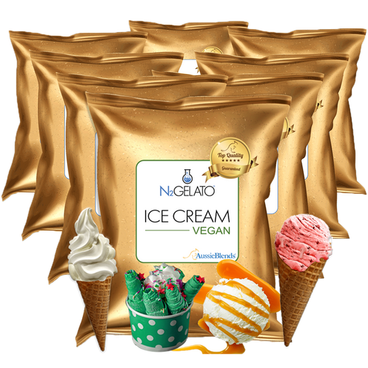 AussieBlends® offers a wide variety of wholesale Premium Ice Cream Mixes bases, divided into Dairy Ice Cream Mix and Vegan Ice Cream Mix (Dairy-Free). 