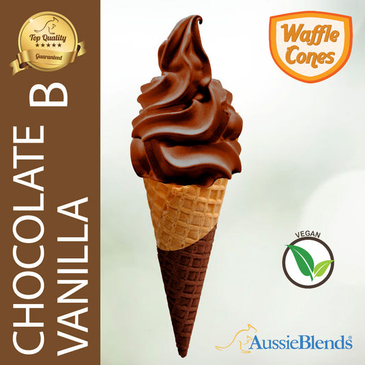 Vanilla-Chocolate Waffle Ice Cream Cones Classic Fusion Delight