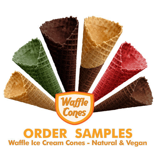 When you order our waffle cone samples, we ship samples of all of our flavors and sizes so you can choose which ones are the best for your business.