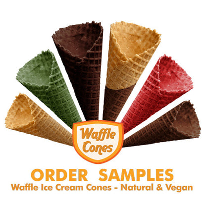When you order our waffle cone samples, we ship samples of all of our flavors and sizes so you can choose which ones are the best for your business.