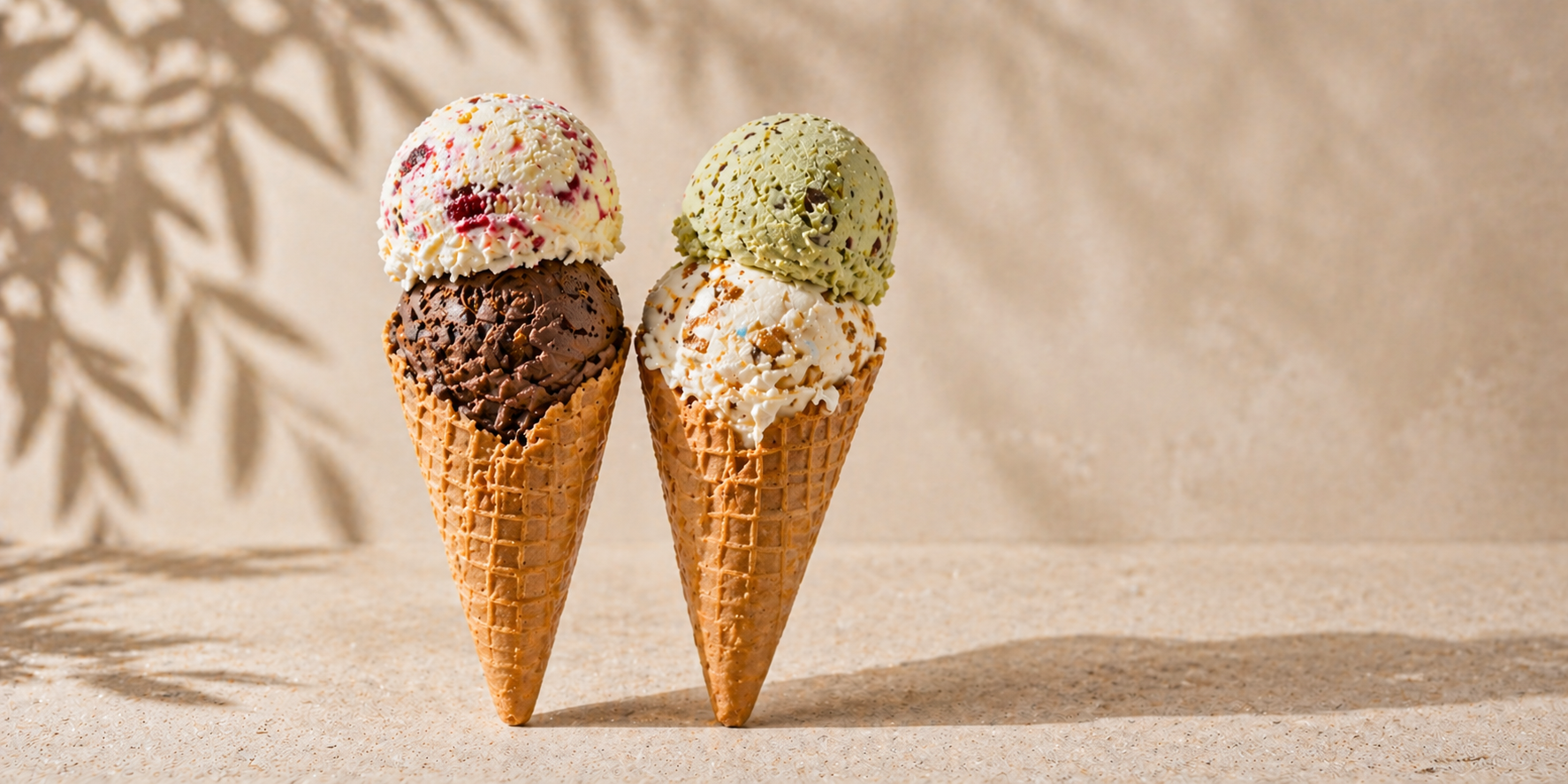 aussieblends ice cream on waffle cones