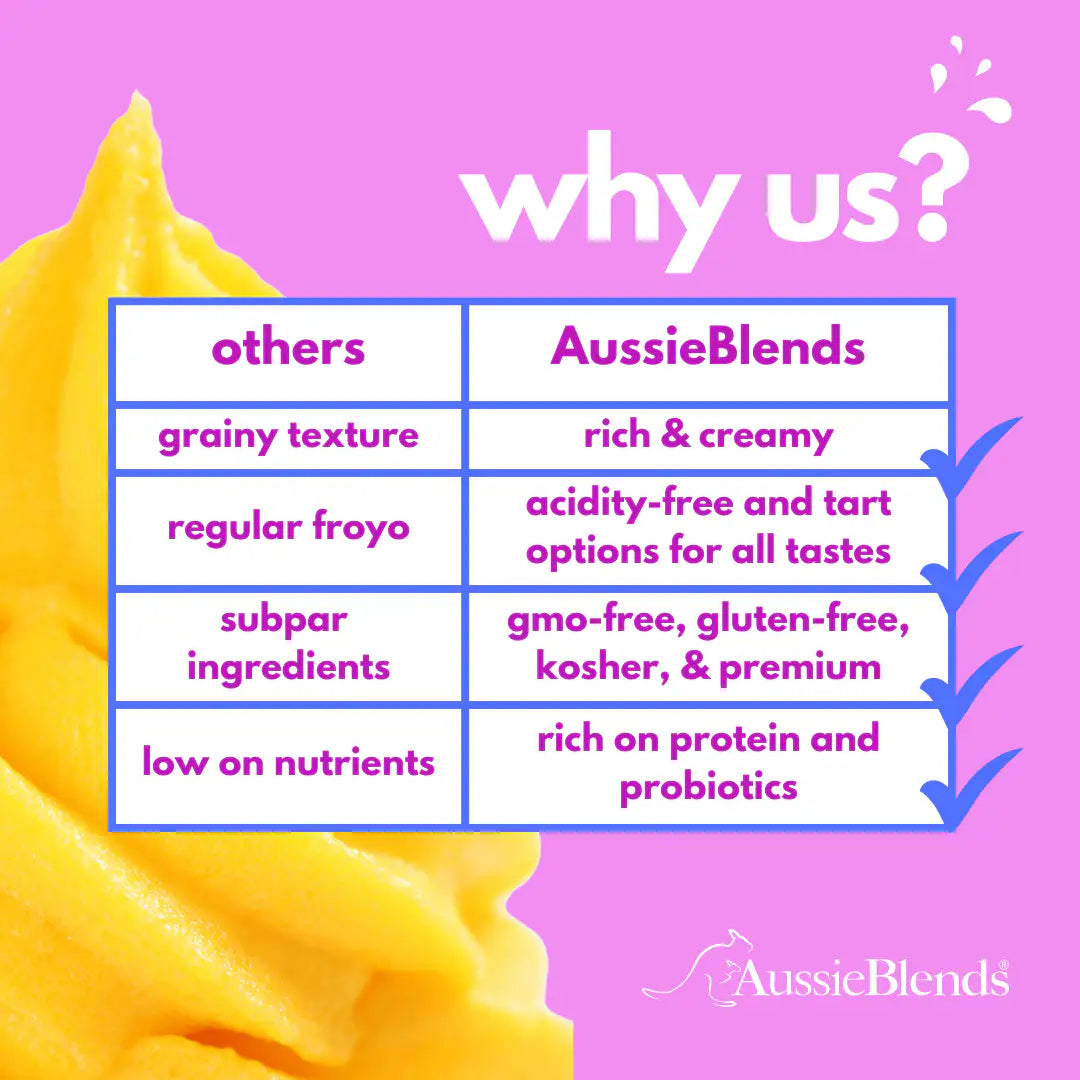 AussieBlends physical Frozen Yogurt Mix - Sugar-Free