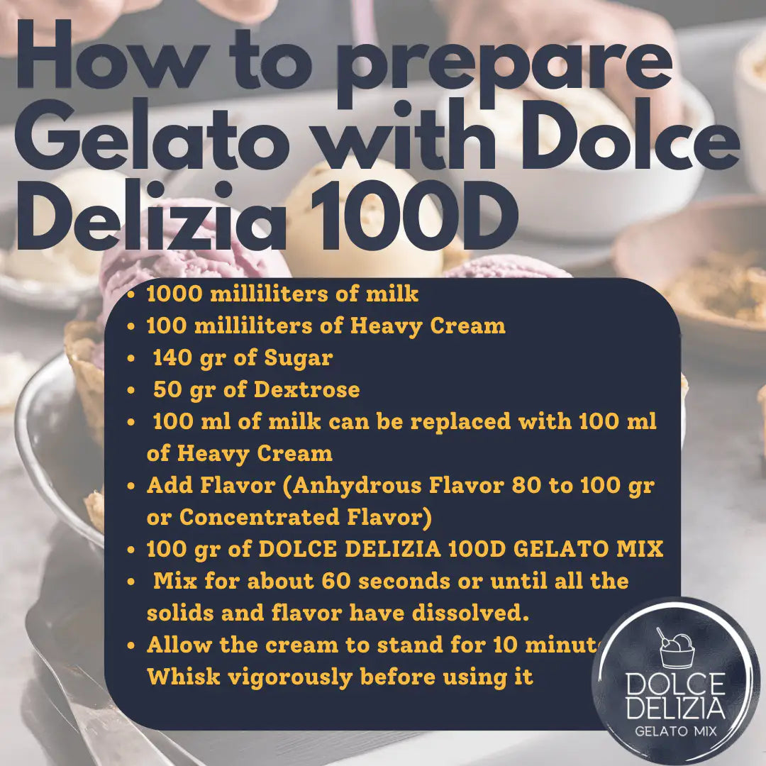 AussieBlends physical Gelato Mix Dolce Delizia 100D