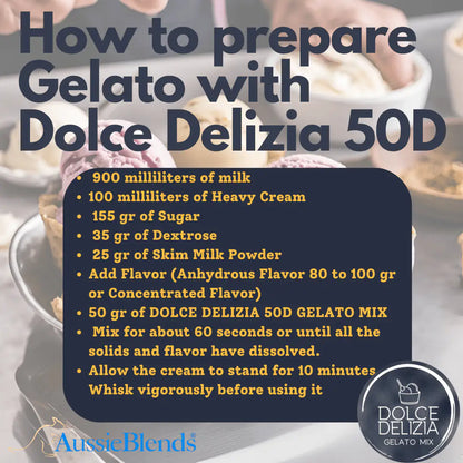 AussieBlends physical Gelato Mix Dolce Delizia 50D