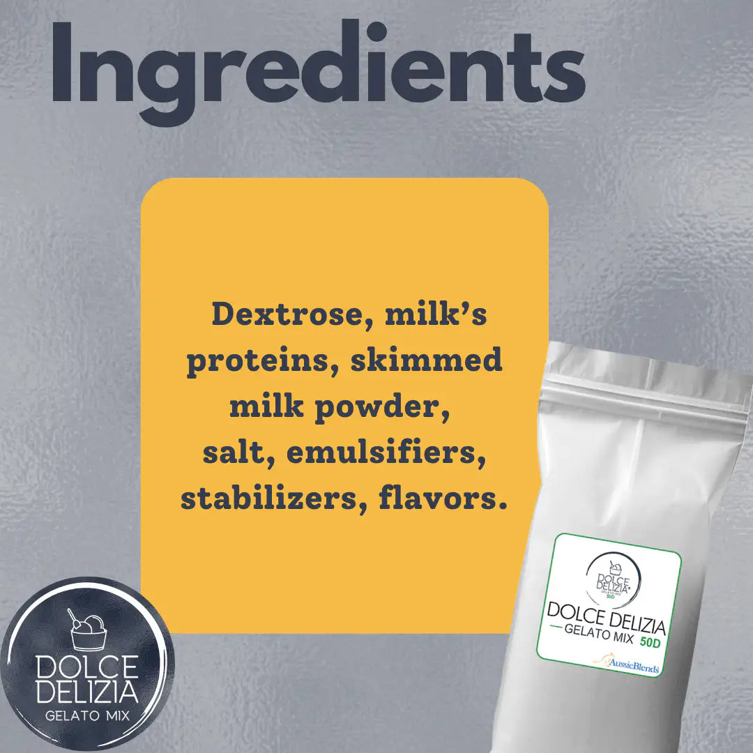 AussieBlends physical Gelato Mix Dolce Delizia 50D