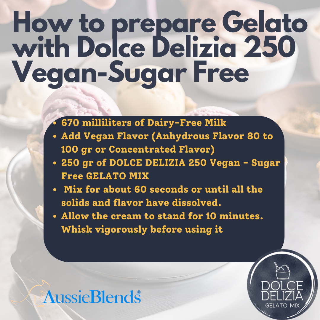 Gelato Mix Dolce Delizia Vegan, Sugar Free 250V-SF