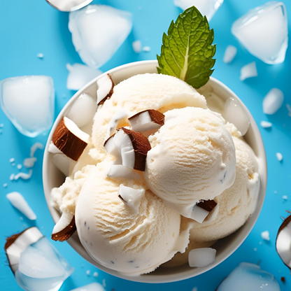 Ice Cream Mix Coconut Vegan: For Soft Serve, Rolled Ice Cream, Gelato and liquid Nitrogen - By AussieBlends
