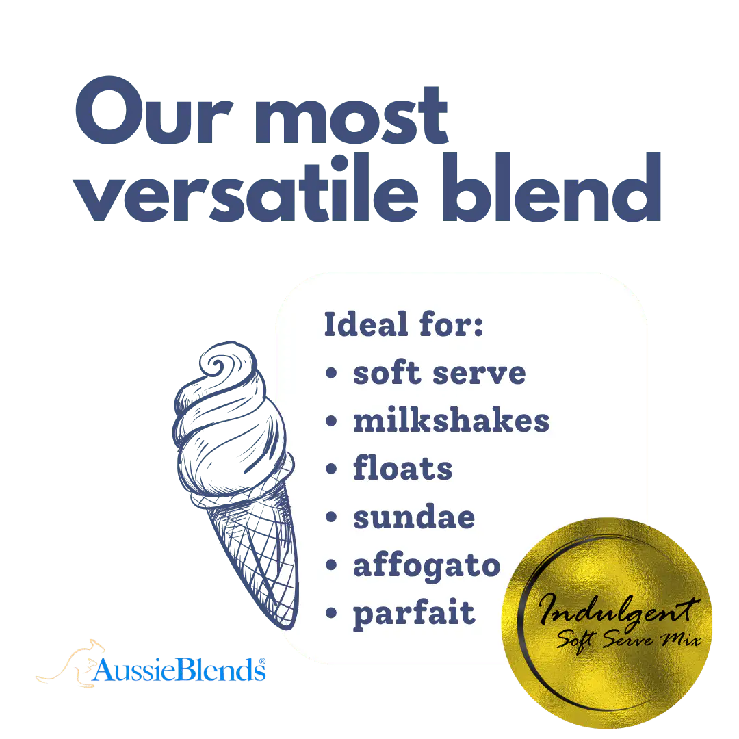 AussieBlends physical Indulgent Soft Serve Vanilla Mix  - AussieBlends