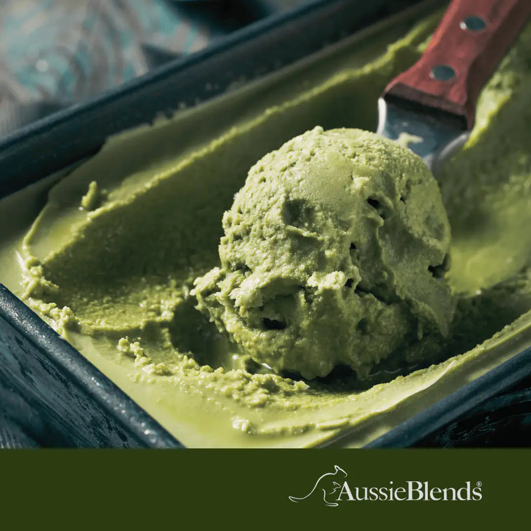 AussieBlends physical Waffle Ice Cream Cone Green Matcha B size, Vegan