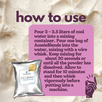 AussieBlends physical Ice Cream Mix Non Added Sugar - AussieBlends