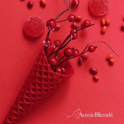 AussieBlends physical Waffle Ice Cream Cone Red Velvet B size, Vegan