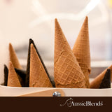 Decadent Belgian Chocolate: Our Belgian Chocolate Waffle Ice Cream Cone Flavor celebrates the finest Belgian chocolate.