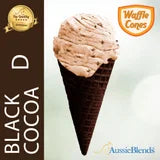 Indulge in the decadence of rich, intense flavor with our Large Size Black Cocoa Flavor Waffle Ice Cream Cone. 