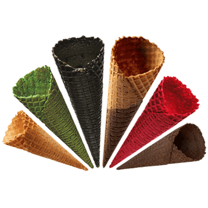 Waffle Cones - Samples.  When you order our waffle cone samples, we ship samples of all of our flavors and sizes so you can choose which ones are the best for your business.