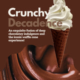 Indulge in the decadence of rich, intense flavor with our Large Size Black Cocoa Flavor Waffle Ice Cream Cone. 