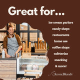 Decadent Belgian Chocolate: Our Belgian Chocolate Waffle Ice Cream Cone Flavor celebrates the finest Belgian chocolate. 