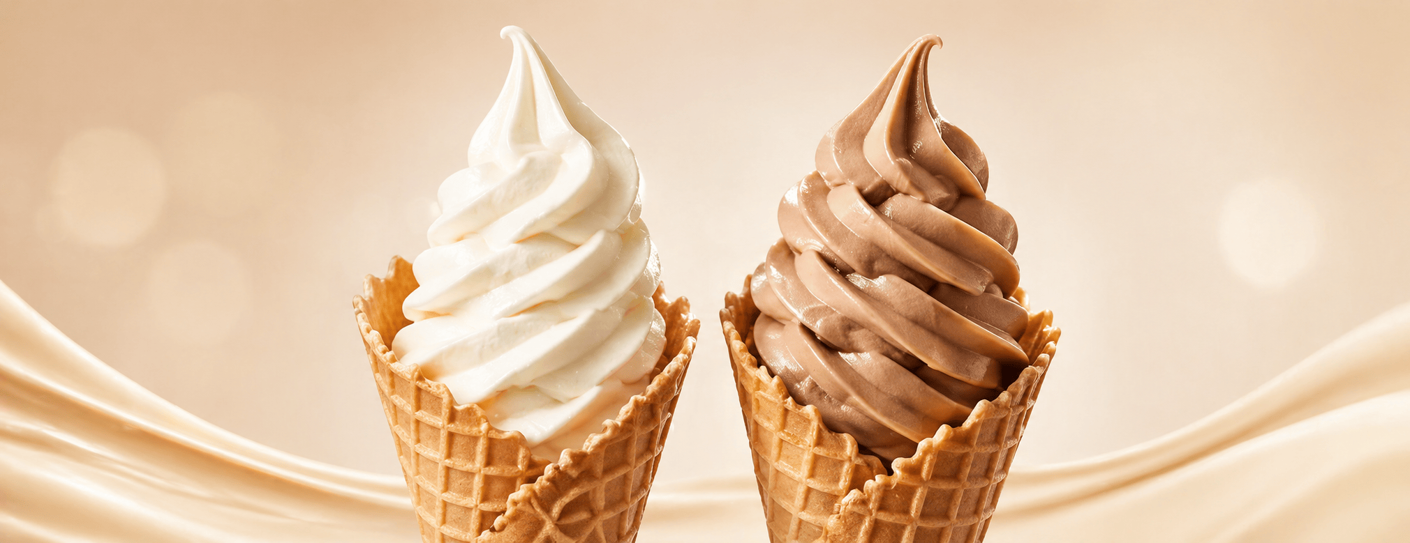 Soft Serve Aussieblends on waffle cones