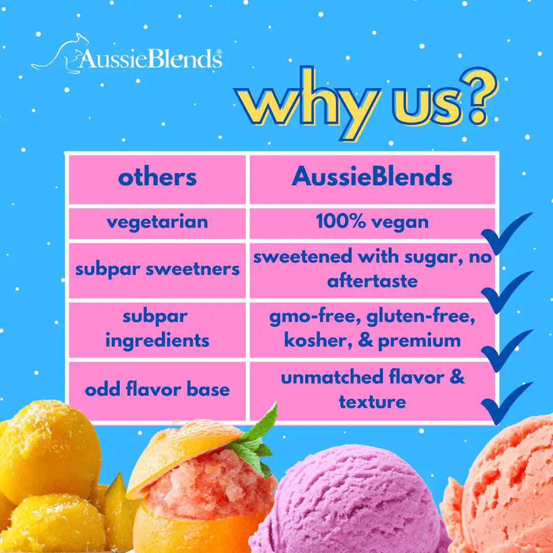 AussieBlends physical Ice Cream Mix Sorbet Vegan - AussieBlends