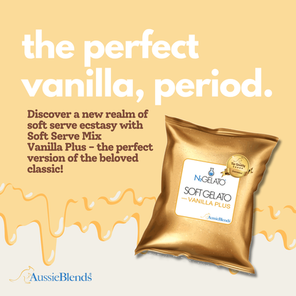 Soft Serve Vanilla Mix Plus - Soft Gelato Mix Vanilla Plus - AussieBlends