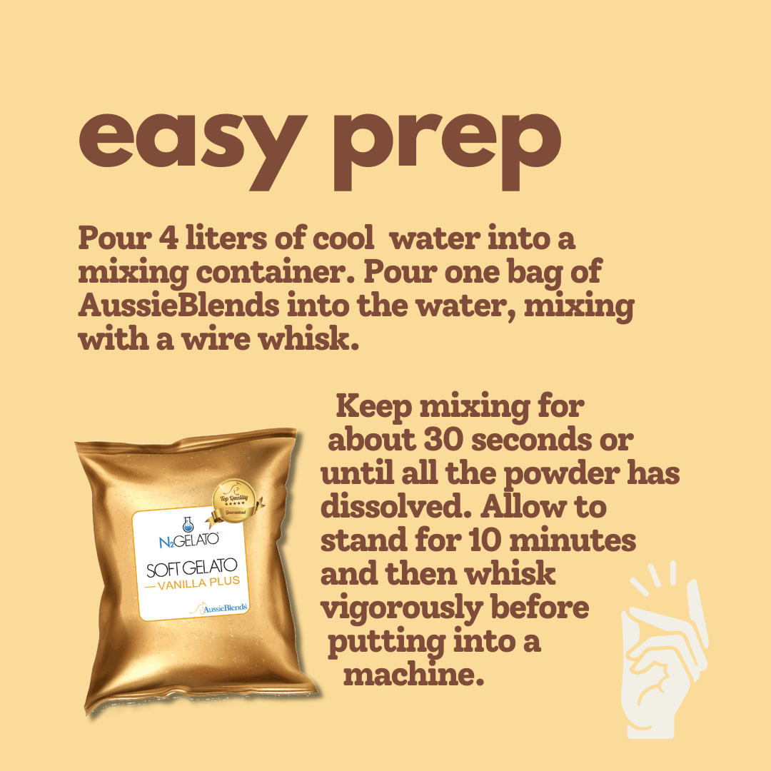 Soft Serve Vanilla Mix Plus - Soft Gelato Mix Vanilla Plus - AussieBlends