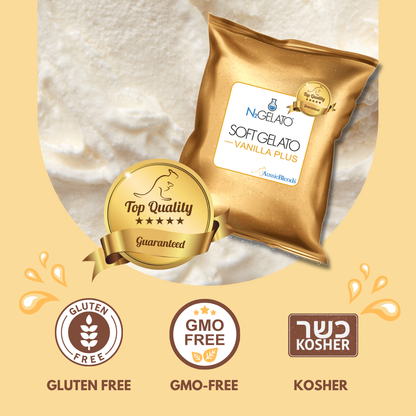 Soft Serve Vanilla Mix Plus - Soft Gelato Mix Vanilla Plus - AussieBlends