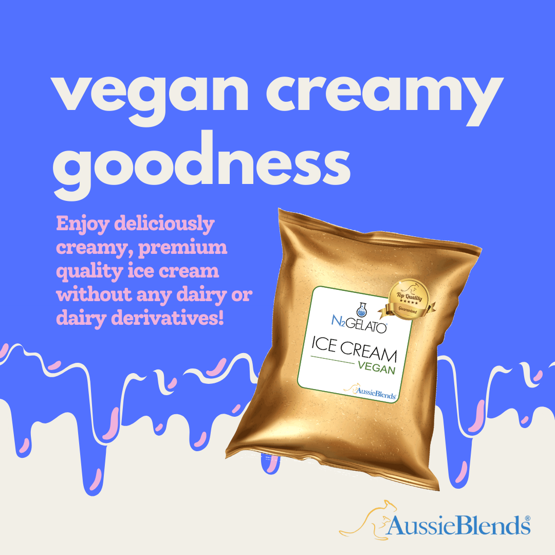 Vegan Soft Serve Mix: For Ice Cream, Rolled Ice Cream, Gelato and liquid Nitrogen - By AussieBlends