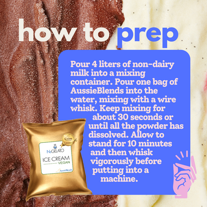 Vegan Soft Serve Mix: For Ice Cream, Rolled Ice Cream, Gelato and liquid Nitrogen - By AussieBlends