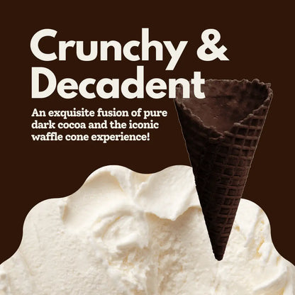 AussieBlends physical Waffle Ice Cream Cone Black Cocoa B size, Vegan
