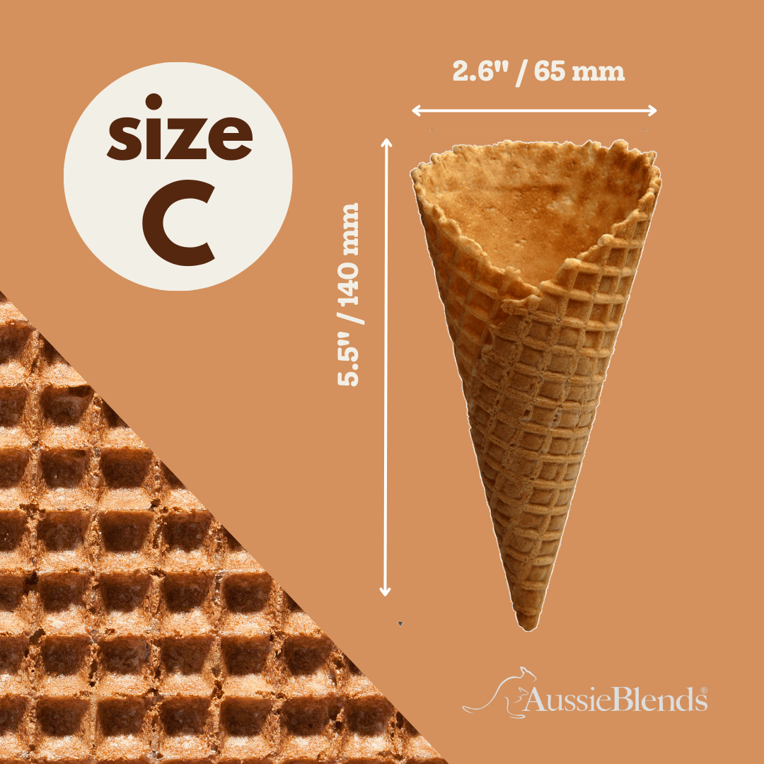 Waffle Ice Cream Cone Natural B size, Vegan