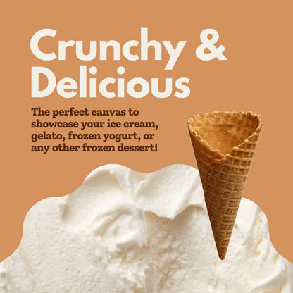 AussieBlends physical Waffle Ice Cream Cone Natural B size, Vegan