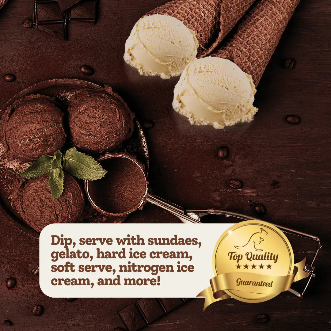 AussieBlends physical Waffle Ice Cream Cone Chocolate Vanilla B size, Vegan